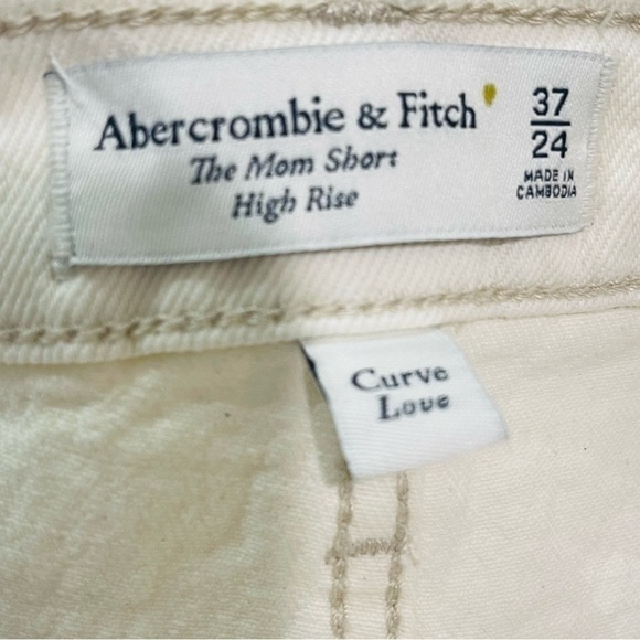 Abercrombie & Fitch Curve Love High Rise Mom Short 37/24 NWT - Picture 9 of 11